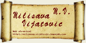 Milisava Vijatović vizit kartica